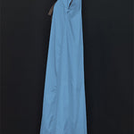 A-Line Loose Pleated Tied Round-Neck Midi Dresses