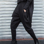 Simple Black Harem Pants