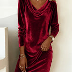 Carol | Loose Fitting Velvet Dress