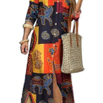 Art print shirt dress
