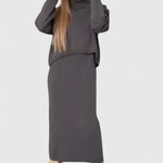 Brielle | Elegant Dress and Turtle Neck Sweater Set