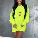 Loose Solid Color Round-Neck Mini Dresses & Vest Top Two Pieces Set