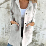Arya | Long Sleeve Button Coat with Pockets
