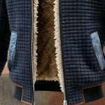 Lexi | Black Quilted Jacket Featuring Denim Accents