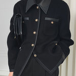 Loose Split-Joint Lapel Collar Jackets