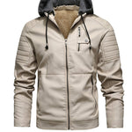 Meredith | Hooded Jacket with Leather Finish and Zipper