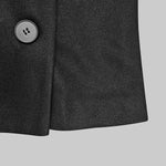 Flared Buttoned Solid Color High Neck Jackets&Coats Outerwear Woolen Coat