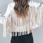 American retro tassel cropped jacket