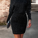 BE YOUR OWN SEQUIN TULLE LONG SLEEVE MINI DRESS - 4 COLORS