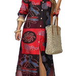 Art print shirt dress
