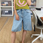 Always Happy Face Knit Unique Pattern Versatile Loose Tank Top