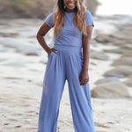 Simple Solid Color T-Shirt & Pants Two Pieces Set