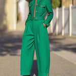 Long Sleeves Split-Joint Lapel Jackets&Coats Outerwear
