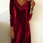 Carol | Loose Fitting Velvet Dress