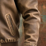 Logan | Classic Cut Brown Vintage Leather Jacket