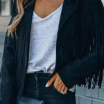 American retro tassel cropped jacket