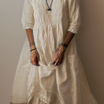 Amina | Maxi dress with loose round neckline