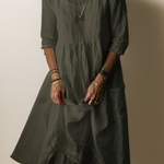 Amina | Maxi dress with loose round neckline