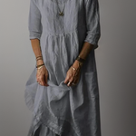 Amina | Maxi dress with loose round neckline