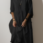 Amina | Maxi dress with loose round neckline