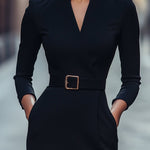Jane | Elegant Midi Dress with a Flattering Waist