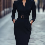 Jane | Elegant Midi Dress with a Flattering Waist